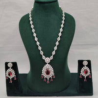 Lucentarts Jewellery Luxury American Diamond Statement Necklace Set