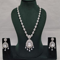 Lucentarts Jewellery Luxury American Diamond Statement Necklace Set