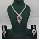 Lucentarts Jewellery Grand Luxury  American Diamond Sparkle Necklace Set