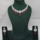 Lucentarts Jewellery Grand Luxury  American Diamond Sparkle Necklace Set