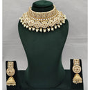 Lucentarts Jewellery Regal Pota Stone And Pearl Choker Necklace Set