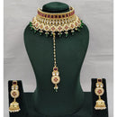 Lucentarts Jewellery Regal Pota Stone And Pearl Choker Necklace Set