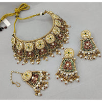 Lucentarts Jewellery Regal Pota Stone And Pearl Choker Necklace Set