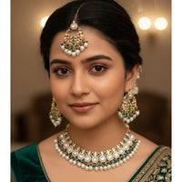 Lucentarts Sparkling Pota Stone And Beads Necklace Set