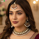 Lucentarts Sparkling Pota Stone And Beads Necklace Set