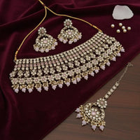 Lucentarts Sparkling Austrian Stone And Beads Choker Necklace Set