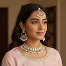 Lucentarts Jewellery Luxury Designer Pota Stone And Beads Necklace Set
