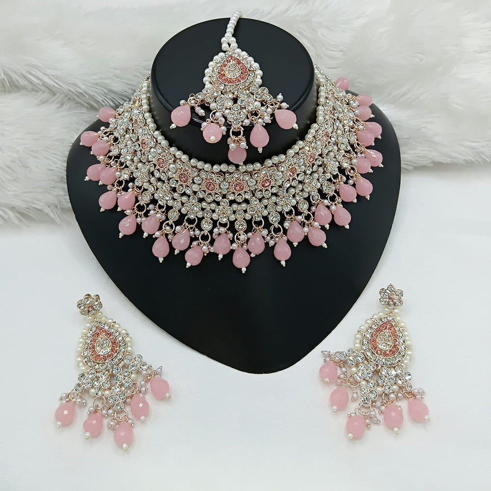 Lucentarts Jewellery Heritage Style Pota Austrian Stone Beaded Choker Necklace Set