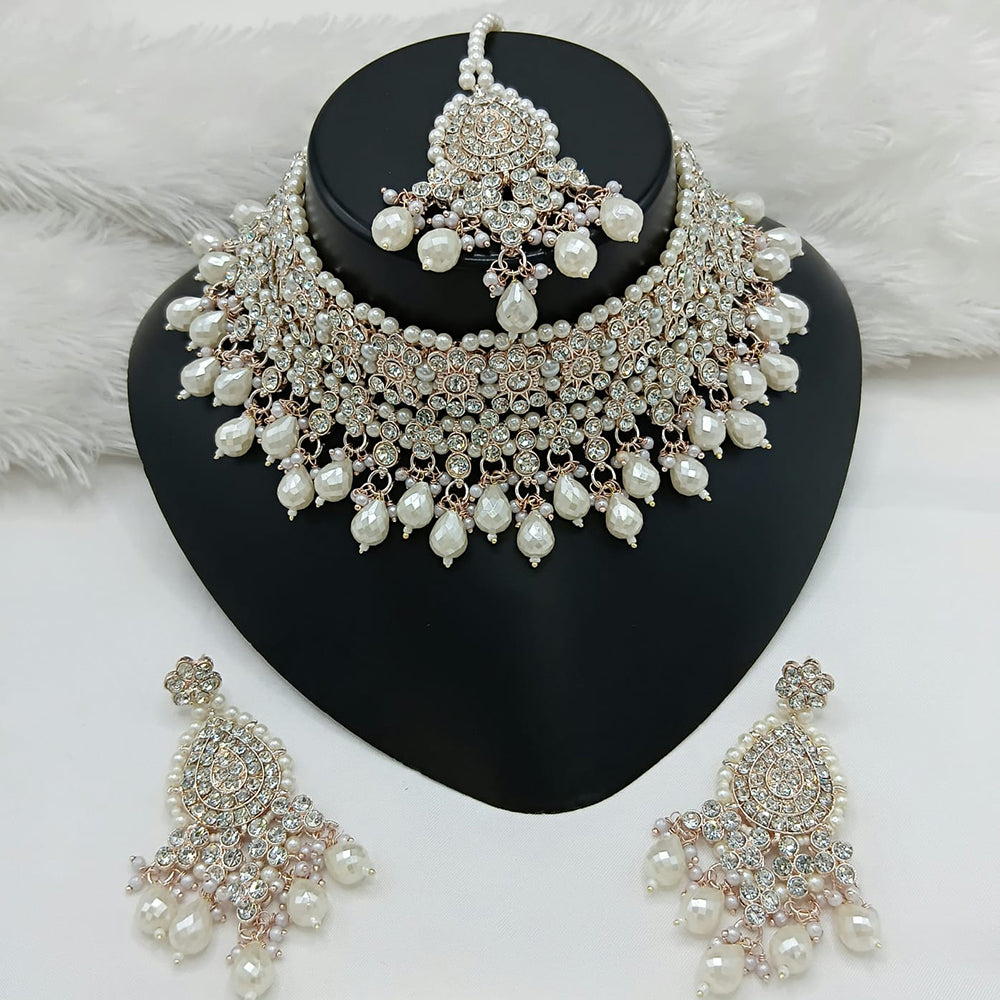 Lucentarts Jewellery Heritage Style Pota Austrian Stone Beaded Choker Necklace Set