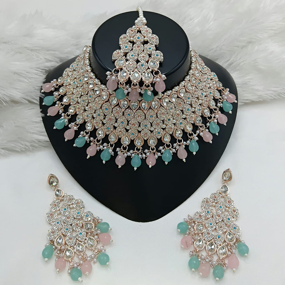 Lucentarts Jewellery Heritage Style Pota Austrian Stone Beaded Choker Necklace Set