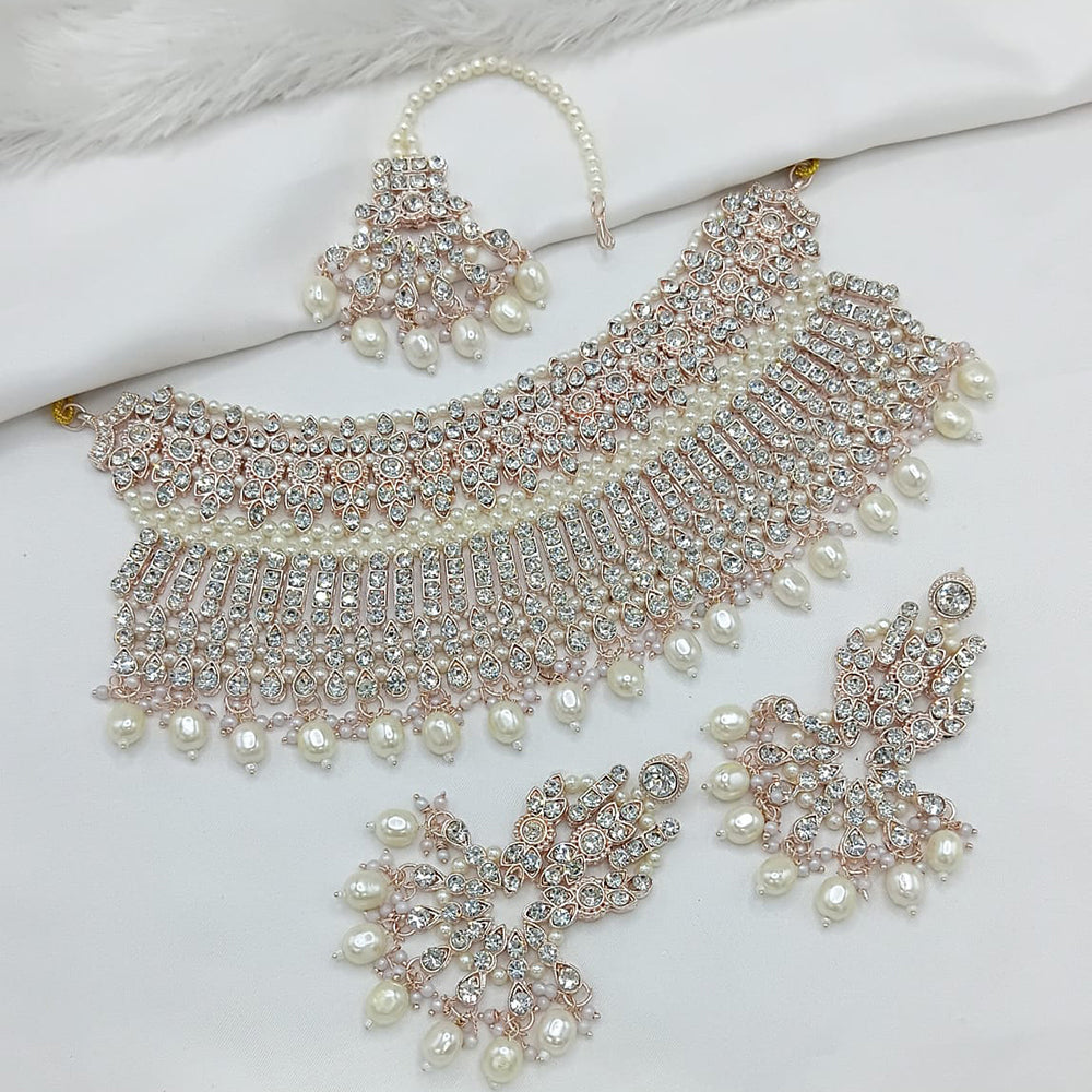 Lucentarts Jewellery Heritage Style Pota Austrian Stone Beaded Choker Necklace Set