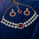Lucentarts Jewellery Graceful Pota Stone And Austrian Stone Choker Necklace Set