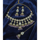 Lucentarts Jewellery Graceful Pota Stone And Austrian Stone Pearl Necklace Set