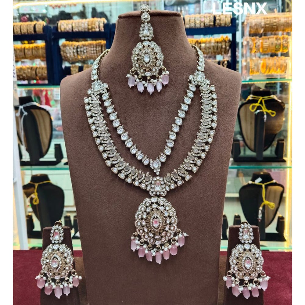 Lucentarts Jewellery Royal Pota Stone And Beads Statement Necklace Set