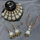 Lucentarts Jewellery Kundan And Beads Meenakari Semi Bridal Necklace Set