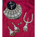 Lucentarts Jewellery Kundan And Beads Meenakari Semi Bridal Necklace Set