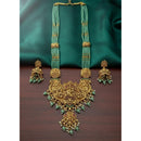 Lucentarts Jewellery  South Temple Pota Stone Pearl Long Necklace Set