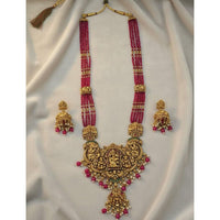 Lucentarts Jewellery  South Temple Pota Stone Pearl Long Necklace Set