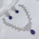 Lucentarts Jewellery Sparkling American Diamond Necklace Set