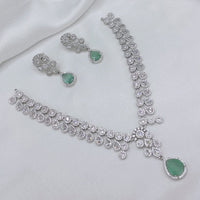 Lucentarts Jewellery Sparkling American Diamond Necklace Set