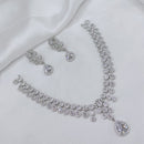 Lucentarts Jewellery Sparkling American Diamond Necklace Set