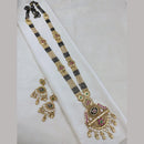 Lucentarts Jewellery Pota Stone Temple Black Beads Mangalsutra