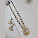 Lucentarts Jewellery Pota Stone Temple Black Beads Mangalsutra