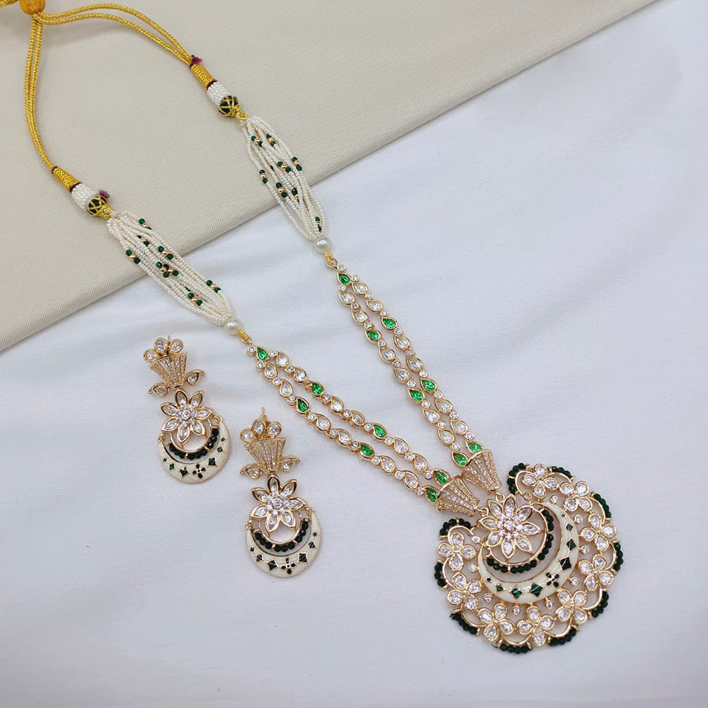 Lucentarts Jewellery Traditional Polki Kundan and Meenakari Touch Necklace Set