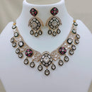Lucentarts Jewellery Ethnic Designer Polki Kundan Stone Necklace Set