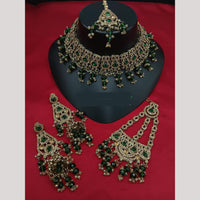 Lucentarts Jewellery Classic Crystal Stone And Pearl Choker Necklace Set 