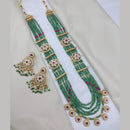 Lucentarts Jewellery Elegant Pota Stone And Pearl Long Necklace Set