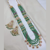 Lucentarts Jewellery Elegant Pota Stone And Pearl Long Necklace Set