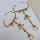 Lucentarts Jewellery Royal Look Pota Stone And Pearl Hand Harness