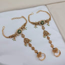 Lucentarts Jewellery Royal Look Pota Stone And Pearl Hand Harness