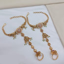 Lucentarts Jewellery Royal Look Pota Stone And Pearl Hand Harness