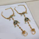 Lucentarts Jewellery Royal Look Pota Stone And Pearl Hand Harness