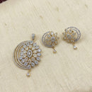 Lucentarts Jewellery Royal American Diamond Pendant Set