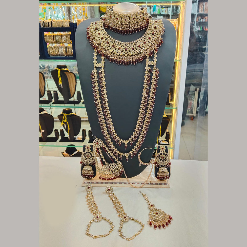 Lucentarts Jewellery Glamorous Grand Austrian Stone And Beads Bridal Statement Set