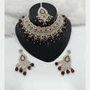 Lucentarts Jewellery Sparkle Austrian Stone Pearl And Beads Designer Choker Necklace Set