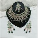 Lucentarts Jewellery Sparkle Austrian Stone Pearl And Beads Designer Choker Necklace Set