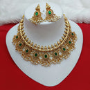 Lucentarts Jewellery Elegant Pota Stone And Pearl Necklace Set