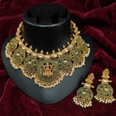 Lucentarts Jewellery Elegant Pota Stone And Pearl Temple Necklace Set