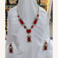 Lucentarts Jewellery Elegant Pota Stone Necklace Set