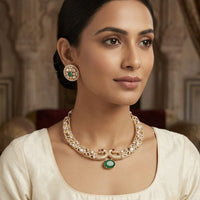 Lucentarts Jewellery Glam Pota Stone Fashion Necklace Set