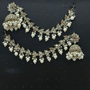 Lucentarts Jewellery Trendy Mirror And Beads Ethnic Jhumki With Kanchain