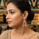 Lucentarts Jewellery Designer Pota Stone Detailing Dangler Earrings