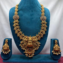 Lucentarts Jewellery Heritage Pota Stone And Pearl Temple Long Necklace Set