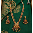 Lucentarts Jewellery Heritage Pota Stone And Beads Temple Long Necklace Set