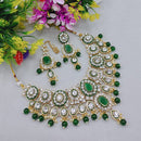 Lucentarts Jewellery Sparkle Austrian Stone Pearl And Beads Designer Choker Necklace Set