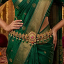 Lucentarts Jewellery Traditional Pota Stone Pearl & Beads Kamarband for Bridal & Festive Wear